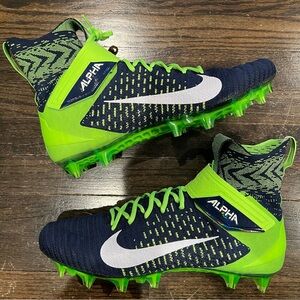 Nike Alpha Menace Elite 2 Flyknit ‘Seattle Seahawks’ BV2077-400 Size 14